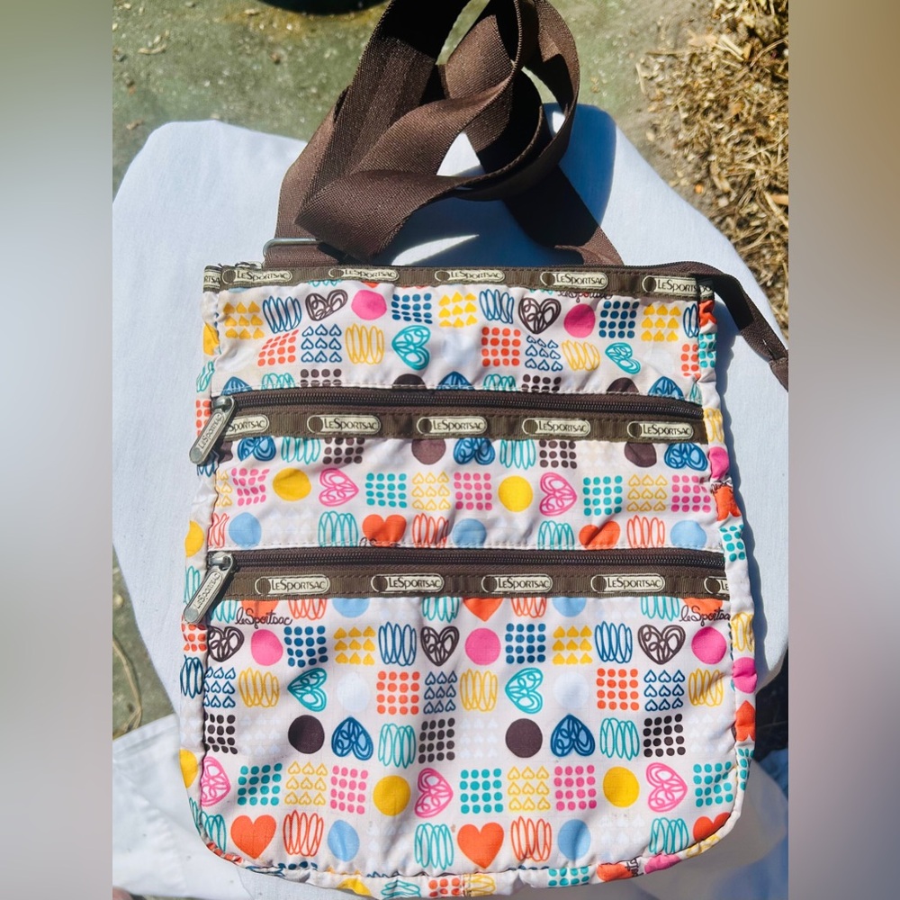 LeSportsac Multicolor Geometric Crossbody Bag